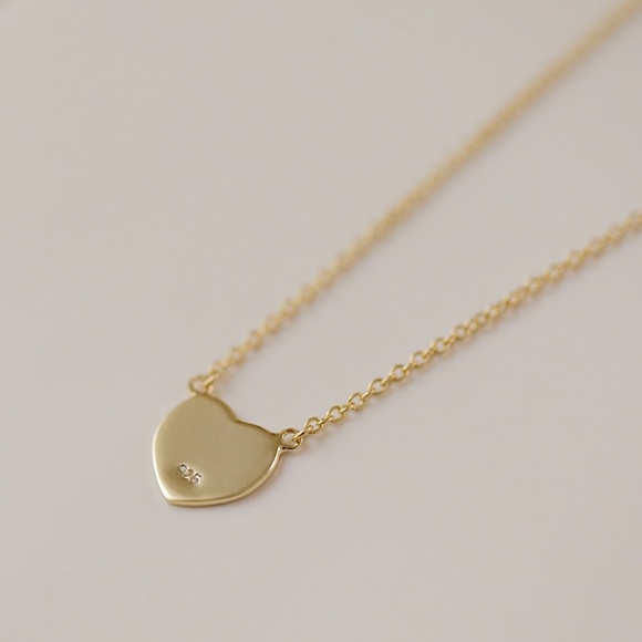 Dainty Heart Necklace | 14k Gold Plated - Picture 4 of 7